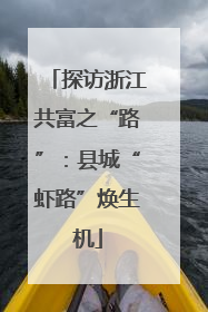 探访浙江共富之“路”：县城“虾路”焕生机