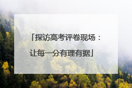 探访高考评卷现场：让每一分有理有据