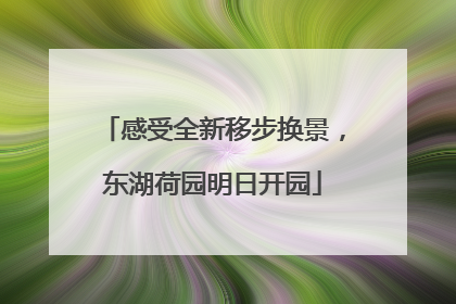 感受全新移步换景，东湖荷园明日开园
