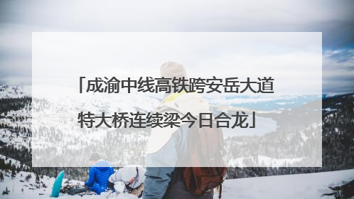 成渝中线高铁跨安岳大道特大桥连续梁今日合龙