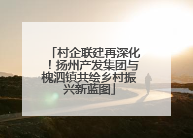 村企联建再深化！扬州产发集团与槐泗镇共绘乡村振兴新蓝图