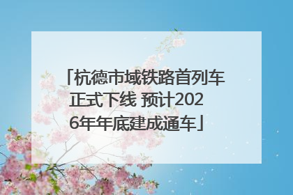 杭德市域铁路首列车正式下线 预计2026年年底建成通车