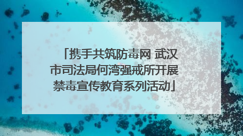 携手共筑防毒网 武汉市司法局何湾强戒所开展禁毒宣传教育系列活动