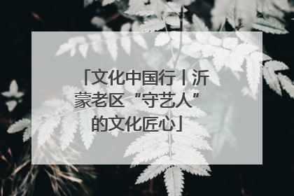 文化中国行丨沂蒙老区“守艺人”的文化匠心
