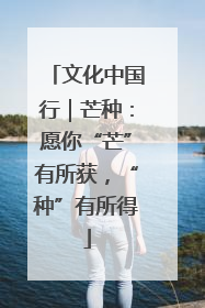 文化中国行｜芒种：愿你“芒”有所获，“种”有所得