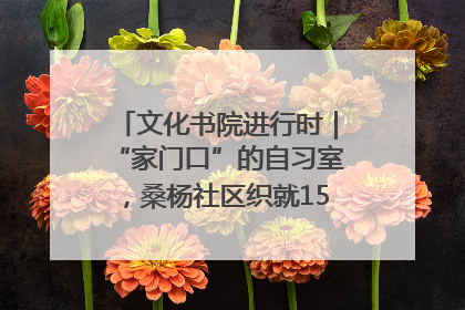 文化书院进行时｜“家门口”的自习室，桑杨社区织就15分钟学习生活圈