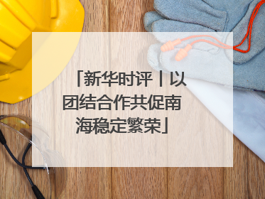 新华时评丨以团结合作共促南海稳定繁荣