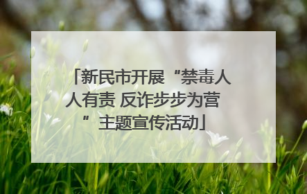 新民市开展“禁毒人人有责 反诈步步为营”主题宣传活动