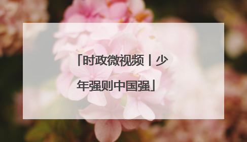 时政微视频丨少年强则中国强