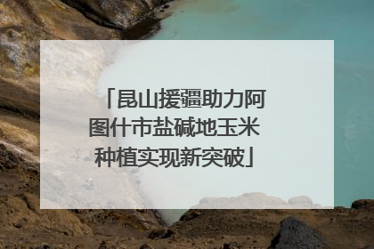 昆山援疆助力阿图什市盐碱地玉米种植实现新突破