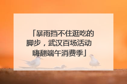 暴雨挡不住逛吃的脚步，武汉百场活动嗨翻端午消费季