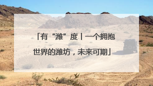 有“潍”度丨一个拥抱世界的潍坊，未来可期