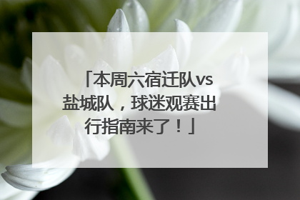 本周六宿迁队vs盐城队，球迷观赛出行指南来了！