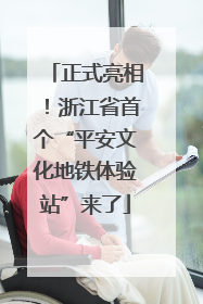正式亮相！浙江省首个“平安文化地铁体验站”来了