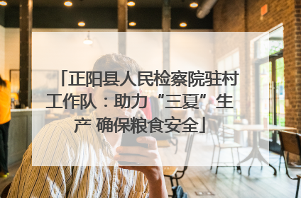 正阳县人民检察院驻村工作队：助力“三夏”生产 确保粮食安全
