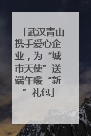 武汉青山携手爱心企业，为“城市天使”送端午暖“新”礼包
