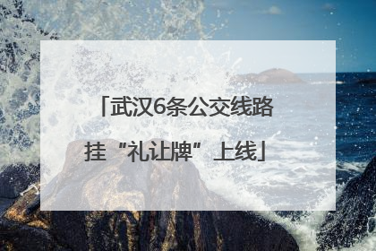 武汉6条公交线路挂“礼让牌”上线