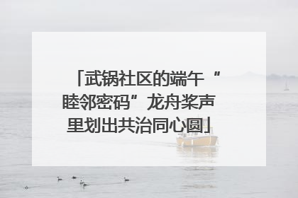 武锅社区的端午“睦邻密码”龙舟桨声里划出共治同心圆