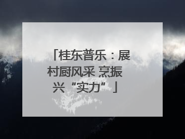 桂东普乐：展村厨风采 烹振兴“实力”