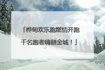 桦甸欢乐跑燃情开跑 千名跑者嗨翻金城！