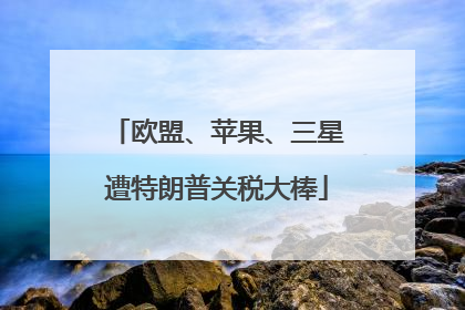 欧盟、苹果、三星遭特朗普关税大棒