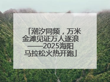 潮汐同频，万米金滩见证万人逐浪——2025海阳马拉松火热开跑