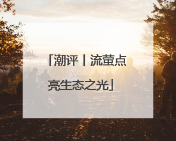 潮评丨流萤点亮生态之光