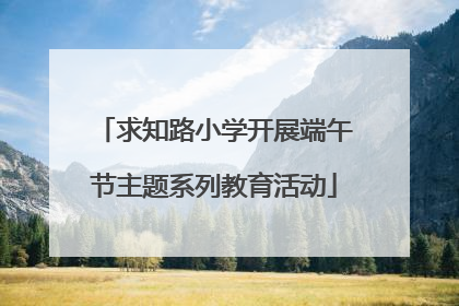 求知路小学开展端午节主题系列教育活动