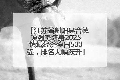江苏省射阳县合德镇强势跻身2025镇域经济全国500强，排名大幅跃升