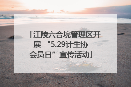江陵六合垸管理区开展 “5.29计生协会员日”宣传活动