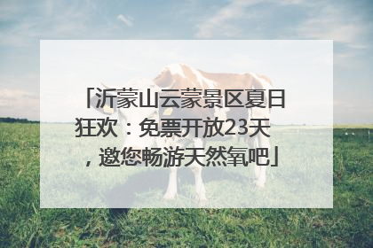 沂蒙山云蒙景区夏日狂欢：免票开放23天，邀您畅游天然氧吧