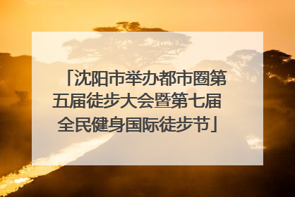 沈阳市举办都市圈第五届徒步大会暨第七届全民健身国际徒步节
