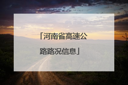 河南省高速公路路况信息