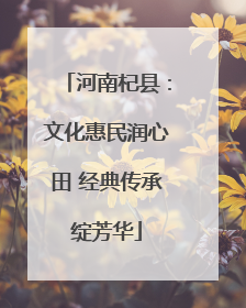 河南杞县：文化惠民润心田 经典传承绽芳华
