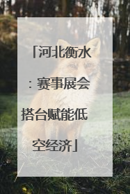 河北衡水：赛事展会搭台赋能低空经济