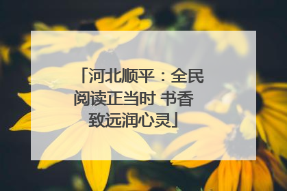 河北顺平：全民阅读正当时 书香致远润心灵