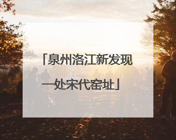 泉州洛江新发现一处宋代窑址