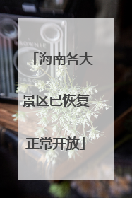 海南各大景区已恢复正常开放