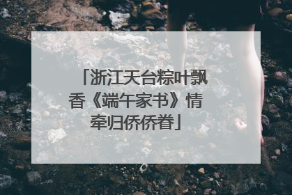 浙江天台粽叶飘香《端午家书》情牵归侨侨眷