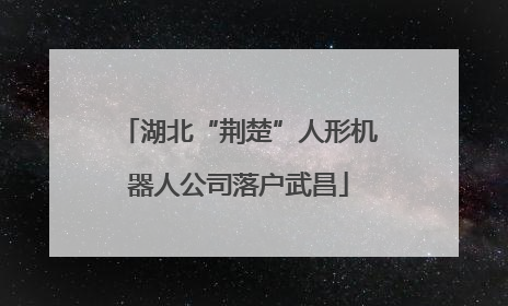 湖北“荆楚”人形机器人公司落户武昌