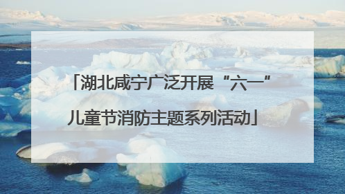 湖北咸宁广泛开展“六一”儿童节消防主题系列活动