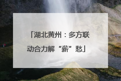 湖北黄州：多方联动合力解“薪”愁