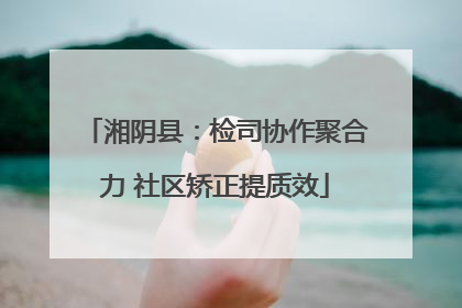 湘阴县：检司协作聚合力 社区矫正提质效