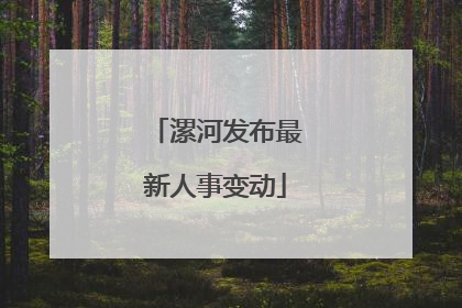 漯河发布最新人事变动
