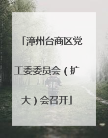 漳州台商区党工委委员会（扩大）会召开