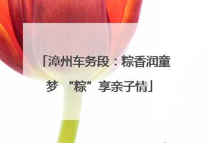 漳州车务段：粽香润童梦 “粽”享亲子情