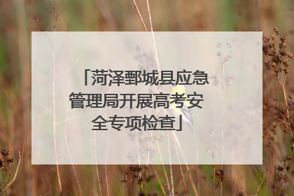 菏泽鄄城县应急管理局开展高考安全专项检查