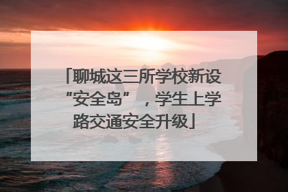 聊城这三所学校新设“安全岛”，学生上学路交通安全升级