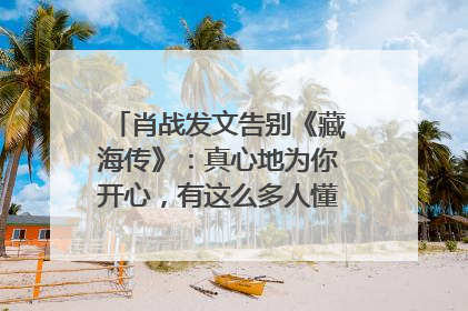 肖战发文告别《藏海传》：真心地为你开心，有这么多人懂你，导演回应“是否有第二季”