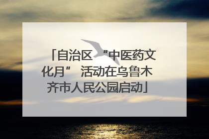 自治区 “中医药文化月” 活动在乌鲁木齐市人民公园启动